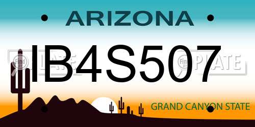 IB4S507 Arizona License Plate