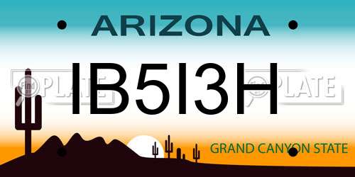 IB5I3H Arizona License Plate