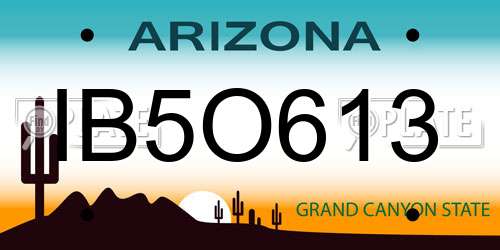 IB5O613 Arizona License Plate