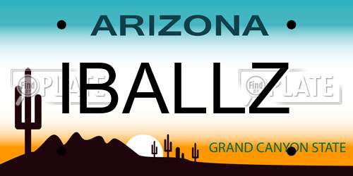 IBALLZ Arizona License Plate