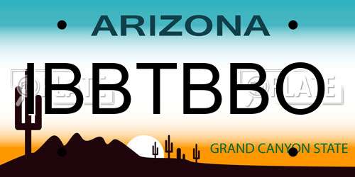 IBBTBBO Arizona License Plate