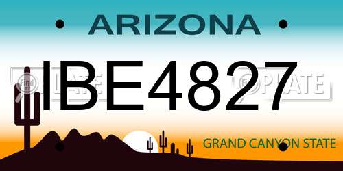IBE4827 Arizona License Plate