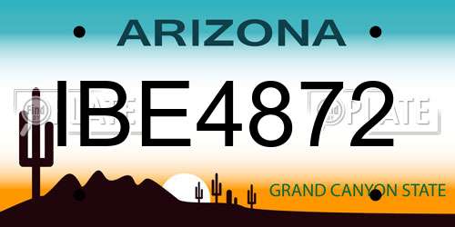 IBE4872 Arizona License Plate
