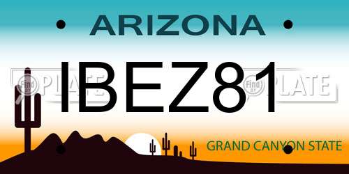 IBEZ81 Arizona License Plate