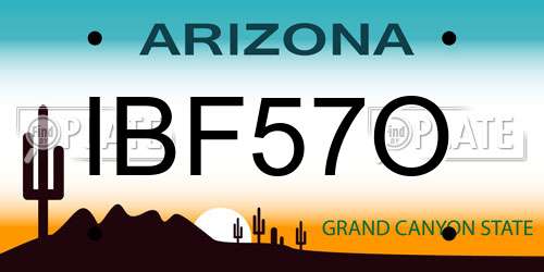 IBF57O Arizona License Plate