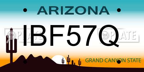 IBF57Q Arizona License Plate