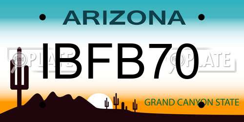 IBFB70 Arizona License Plate