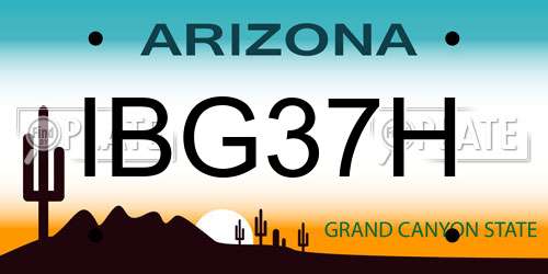 IBG37H Arizona License Plate