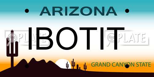 IBOTIT Arizona License Plate