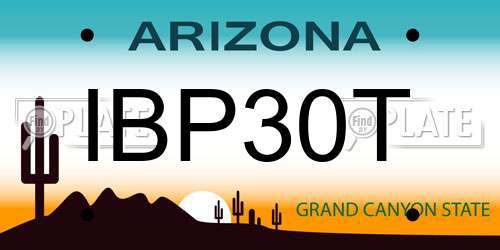 IBP30T Arizona License Plate