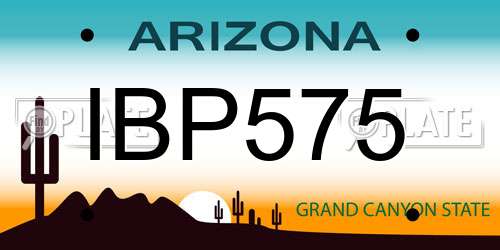 IBP575 Arizona License Plate