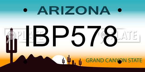 IBP578 Arizona License Plate
