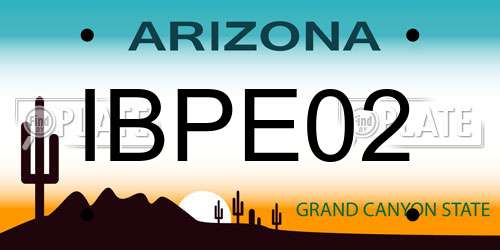 IBPE02 Arizona License Plate