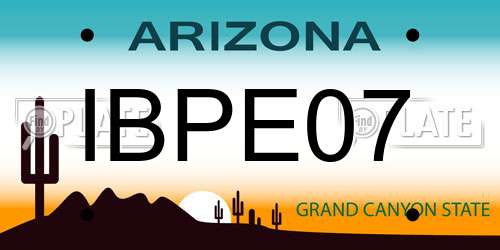 IBPE07 Arizona License Plate