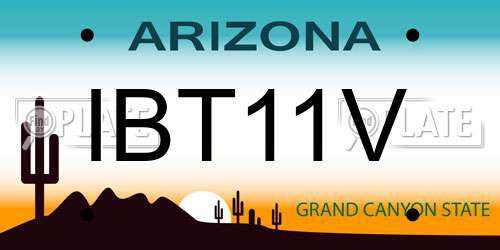 IBT11V Arizona License Plate