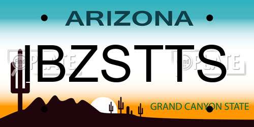 IBZSTTS Arizona License Plate