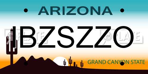 IBZSZZO Arizona License Plate