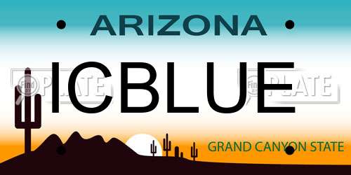 ICBLUE Arizona License Plate