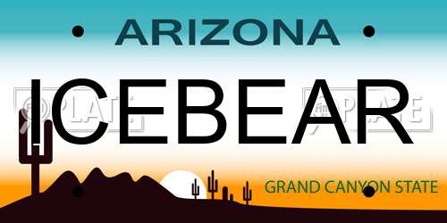 ICEBEAR Arizona License Plate