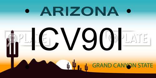 ICV90I Arizona License Plate