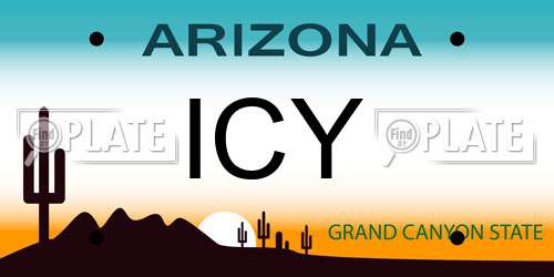 ICY Arizona License Plate