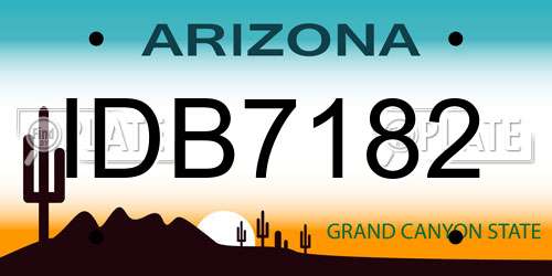 IDB7182 Arizona License Plate