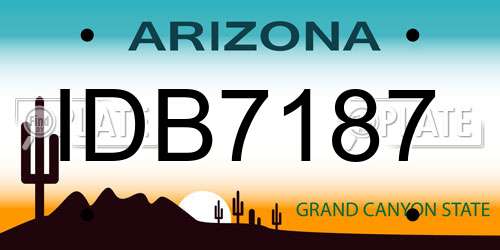 IDB7187 Arizona License Plate