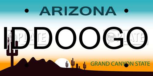 IDDOOGO Arizona License Plate