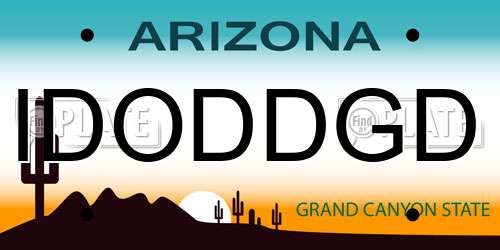 IDODDGD Arizona License Plate