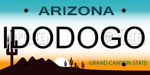 IDODOGO Arizona License Plate