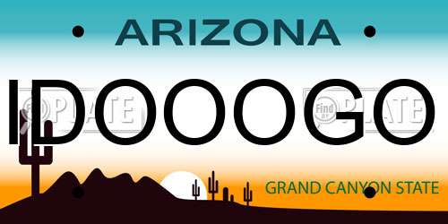 IDOOOGO Arizona License Plate
