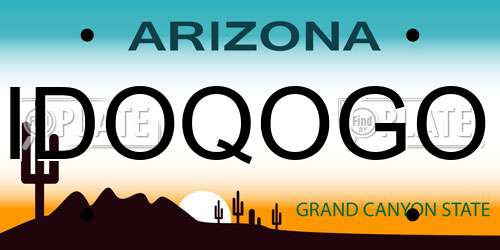 IDOQOGO Arizona License Plate