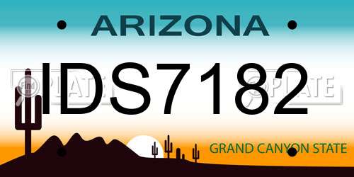 IDS7182 Arizona License Plate