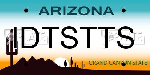 IDTSTTS Arizona License Plate