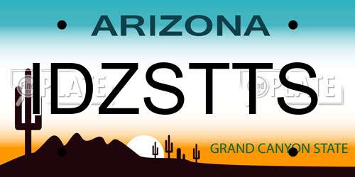 IDZSTTS Arizona License Plate