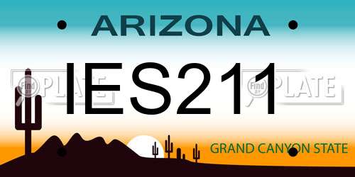 IES211 Arizona License Plate
