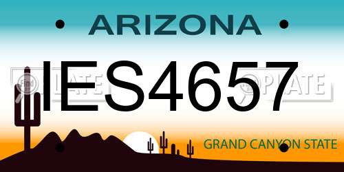IES4657 Arizona License Plate