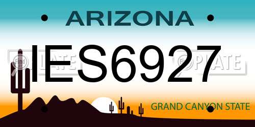 IES6927 Arizona License Plate