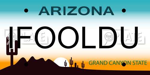IFOOLDU Arizona License Plate