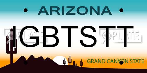IGBTSTT Arizona License Plate
