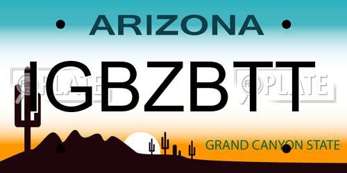 IGBZBTT Arizona License Plate