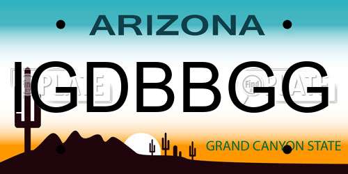 IGDBBGG Arizona License Plate