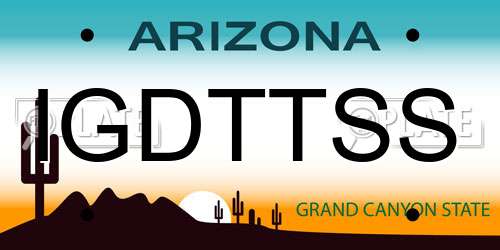 IGDTTSS Arizona License Plate