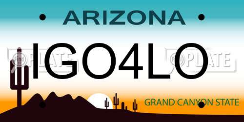 IGO4LO Arizona License Plate