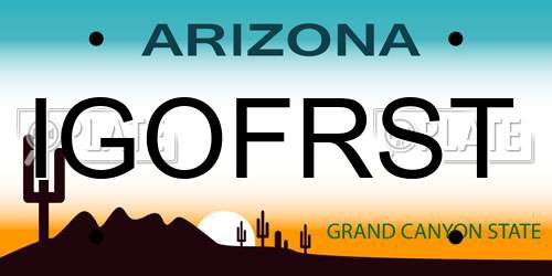 IGOFRST Arizona License Plate