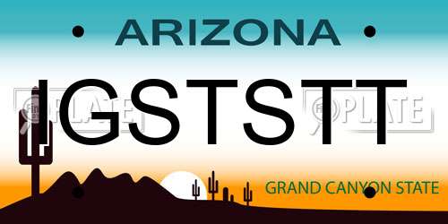 IGSTSTT Arizona License Plate