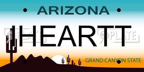 IHEARTT Arizona License Plate