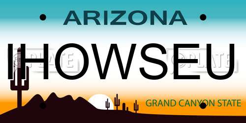 IHOWSEU Arizona License Plate