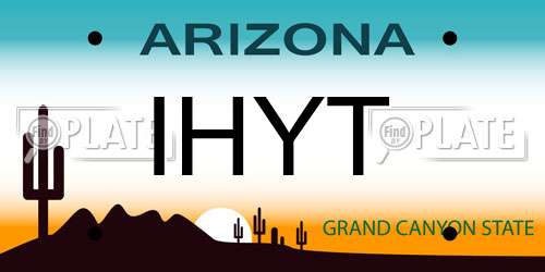IHYT Arizona License Plate