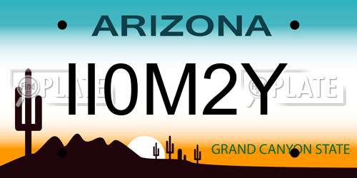 II0M2Y Arizona License Plate